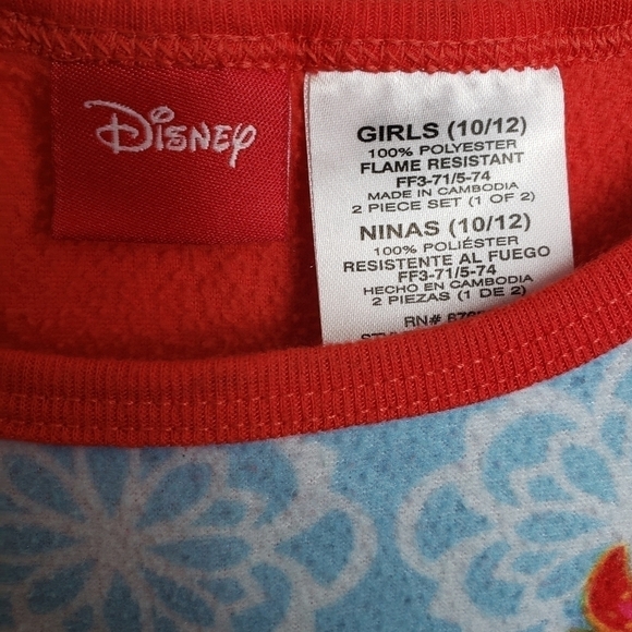 Lot of 2 Pajamas Sets Disney's Elena of Avalon and The Emoji Movie Sz 10-12 - Picture 3 of 7
